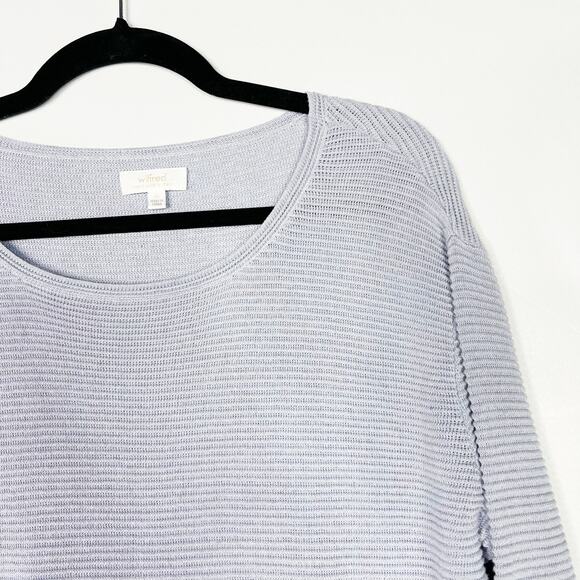 Aritzia Wilfred XSmall Light Blue Purple Blanchard Sweater 3/4 Sleeve Textured - Picture 3 of 8